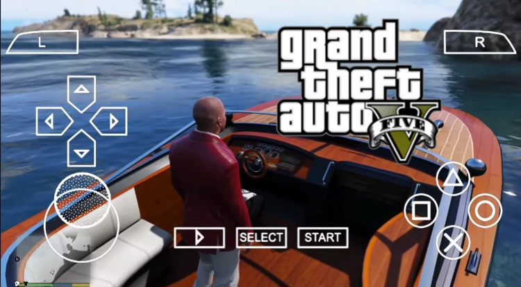Picture of GTA 5 PPSSPP ISO with GTA 5 Logo